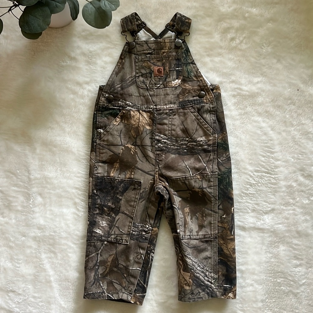 Carhartt camo pattern overalls - 18 months